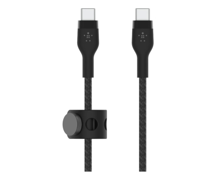 Kabel BELKIN USB-C - USB-C 2.0 Braided Silicone 3m Black CAB011BT3MBK